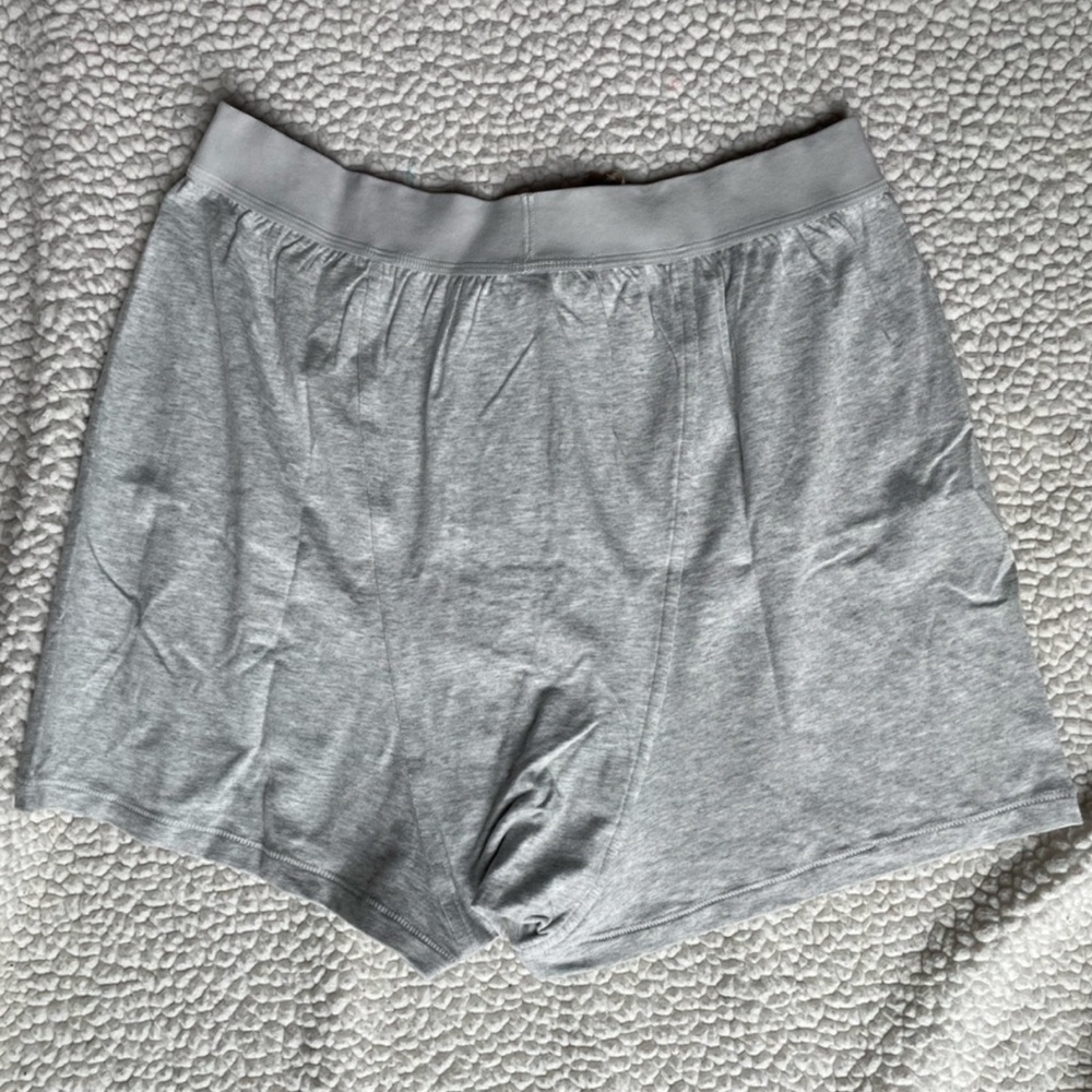 Skims Boyfriend Loose Boxer Unisex Collection Light Heather Grey Small - Picture 6 of 13